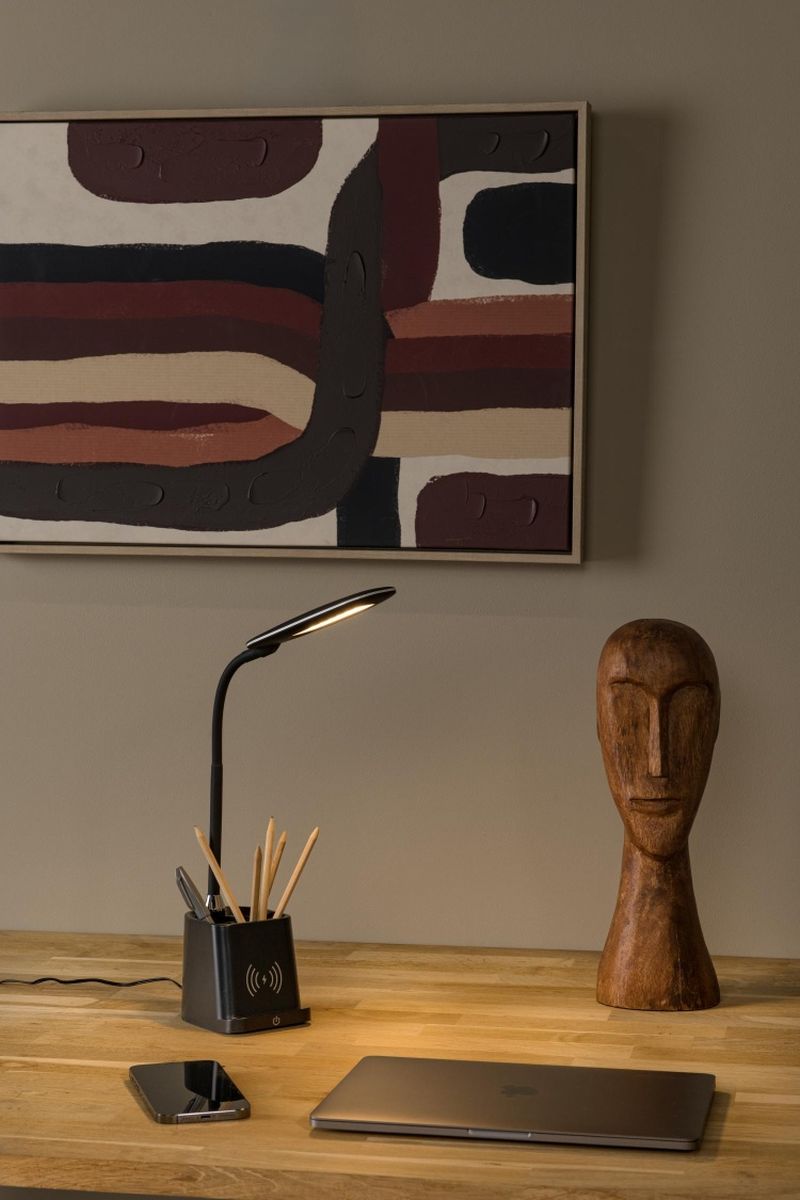 Lucide PENNY - Stolná lampa - LED - 1x6W 3000K - Čierna